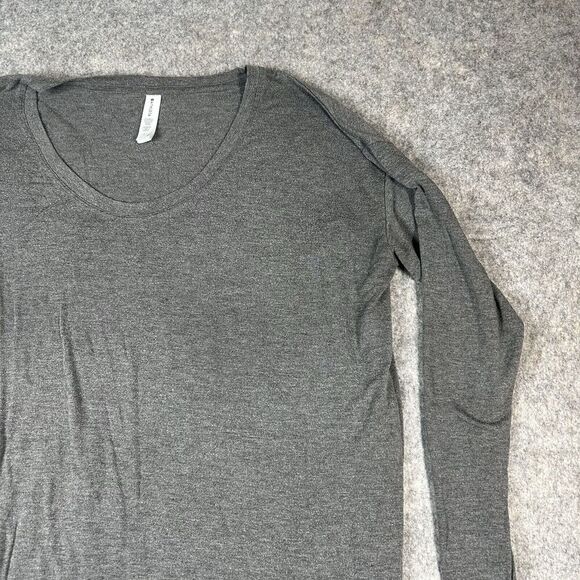 Athleta Cloudlight Stratus Top Womens Large Gray Long Sleeve Scoop Neck - Picture 2 of 7